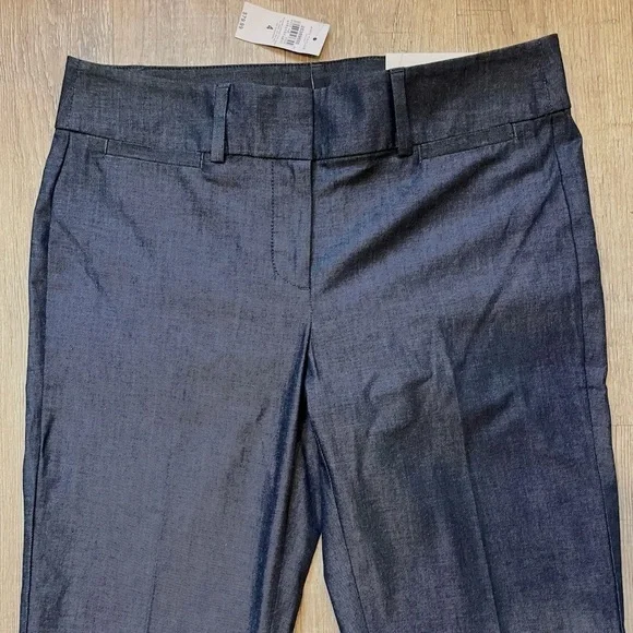NWT Ann Taylor Factory Signature Straight Crop Pants Charcoal - Picture 3 of 11